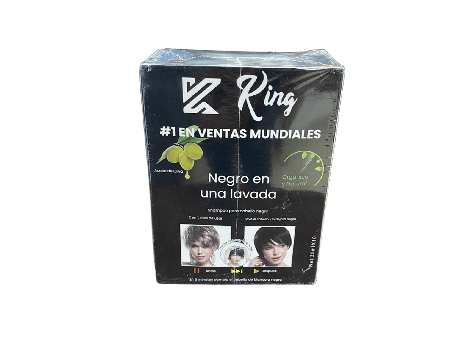 K Ring Shampoo Negro en una Lavada